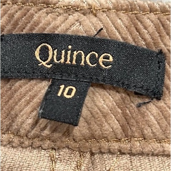 Quince Womens Size 10 Organic Stretch Corduroy Straight Leg Pants Warm Brown - Picture 7 of 8
